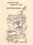 The “Twelve Days of Sheraton” program menu pages.